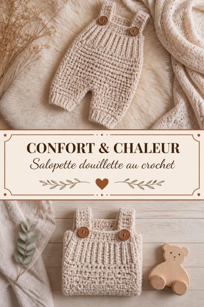 Combinaison et body au crochet "Confort & Chaleur" : vêtements douillets pour bébé