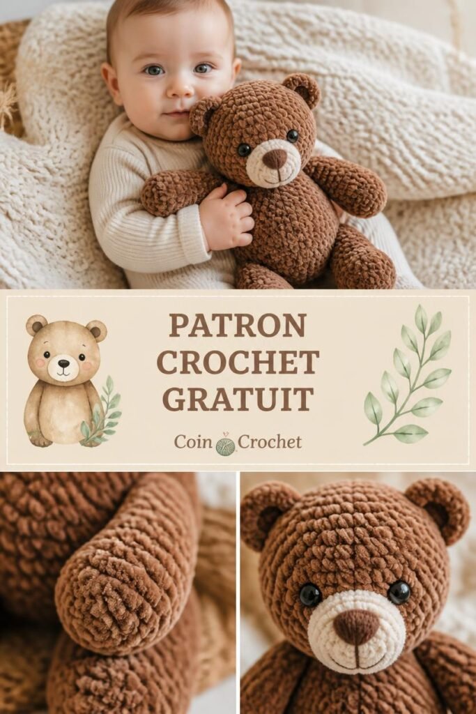 Patron gratuit crochet doudou renard pour bebe, amigurumi foret