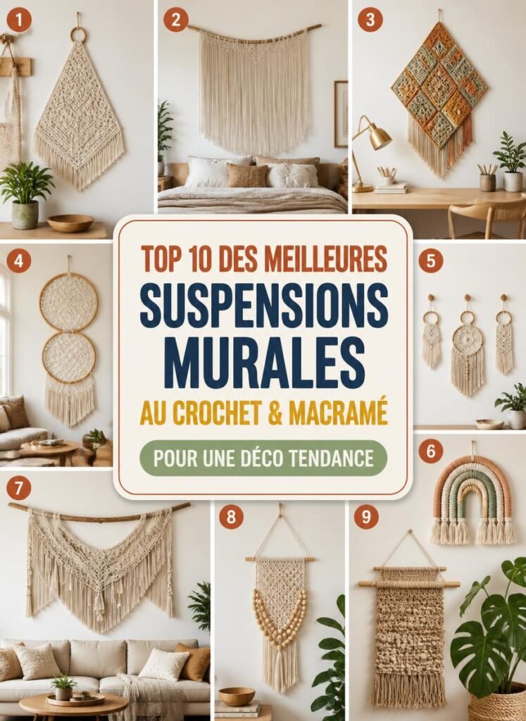 Les 10 Meilleures Suspensions Murales au Crochet pour une Déco Tendance
