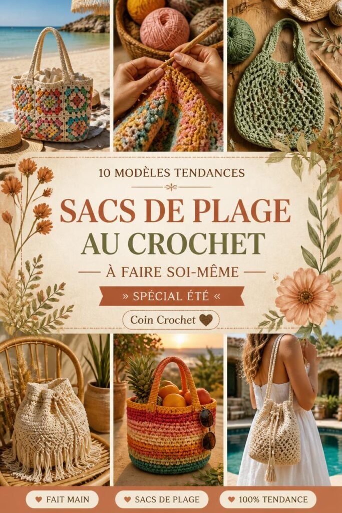 Top 10 des Plus Beaux Sacs de Plage au Crochet à Faire Soi-Même