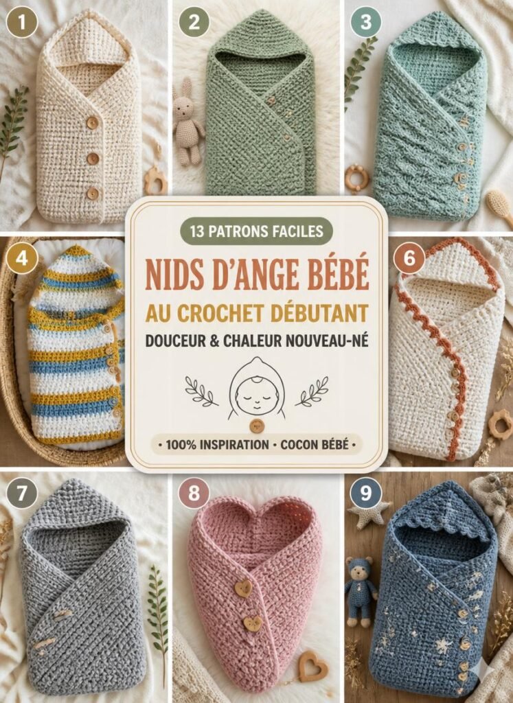 13 Patrons de Nids d&rsquo;Ange au Crochet Faciles pour Débutants
