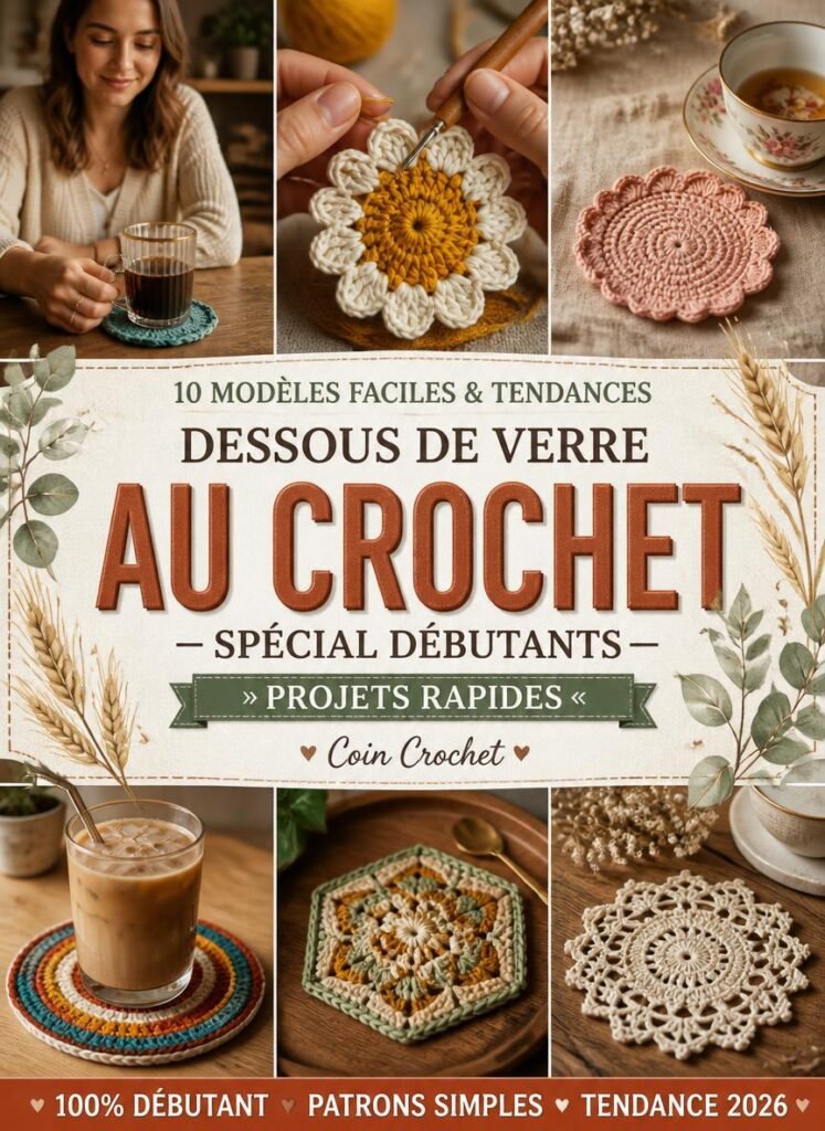 10 Patrons de Dessous de Verre au Crochet Faciles pour Débutants