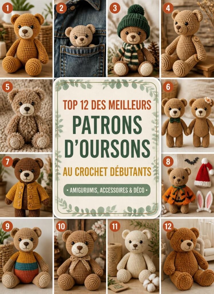 Les 12 Meilleurs Patrons d'Oursons au Crochet pour Débutants